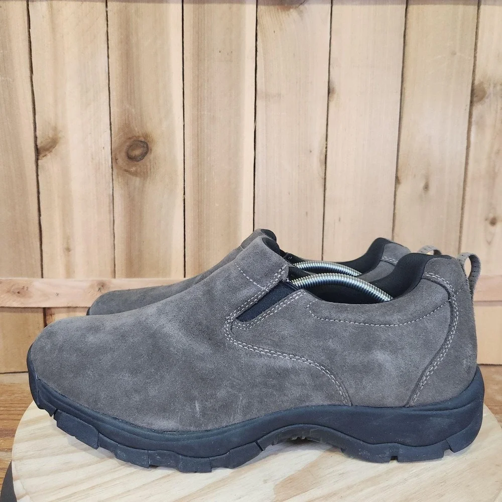 L.L.Bean Arctic Grip Shoes Mens 13 Gray Suede Waterproof Insulated Vibram
